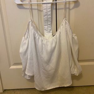 Collared off shoulder top